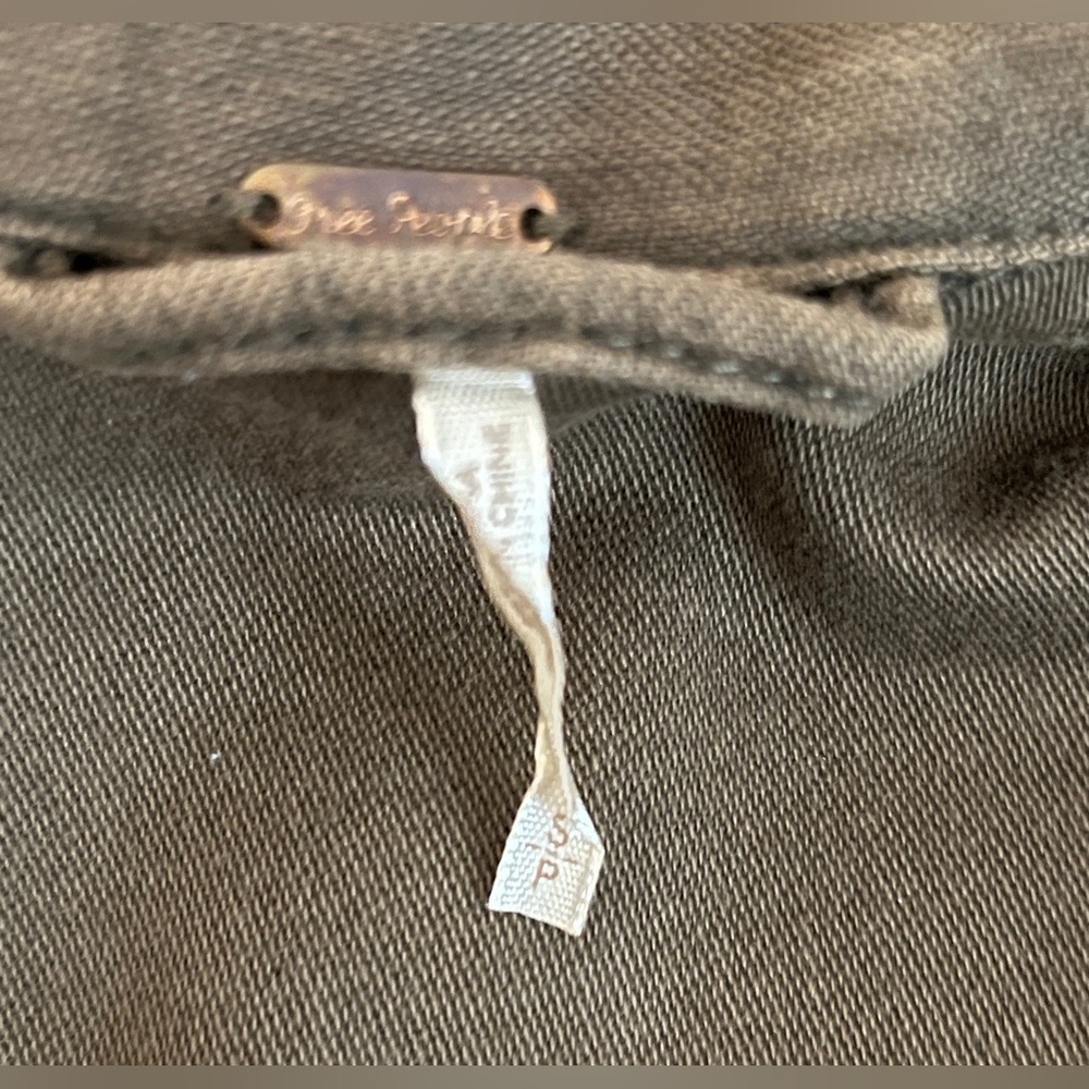 Free People Brown Lace-Up Utility Jacket - Picture 10 of 12